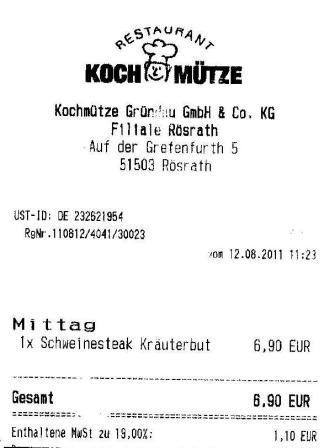 dtif Hffner Kochmtze Restaurant